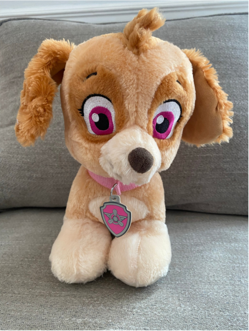 Build A Bear PAW Patrol Skye Plush Stuffed Animal Pink Collar Kids Character Toy